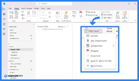 How to apply filter in outlook