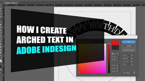 How to arch text in InDesign CC YouTube