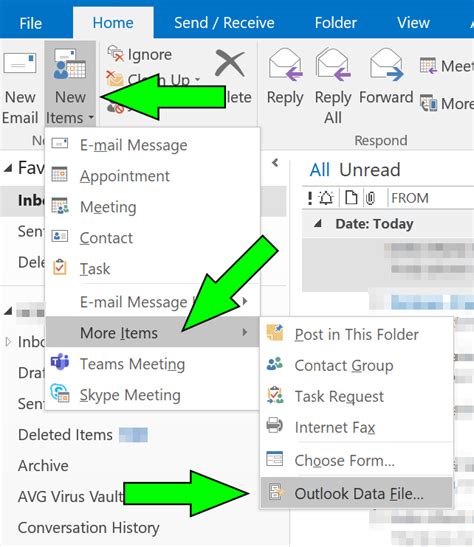 How to archive sent emails in outlook
