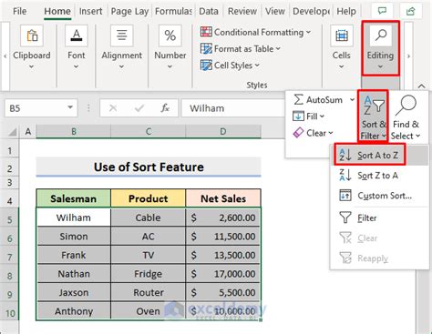 How to arrange names in alphabetical order
