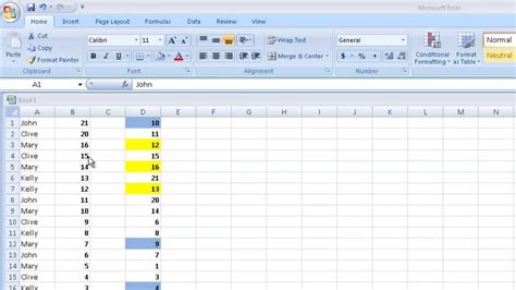How to ascending and descending in excel