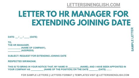 How to ask HR to extend my joining date before my offer letter …