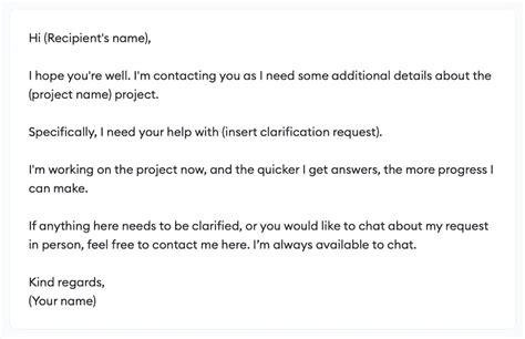 How to ask for clarification in email