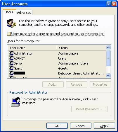 How to auto login in windows xp
