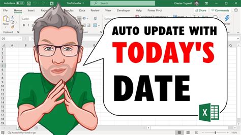 How to auto update date in excel