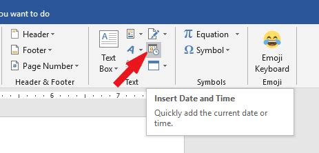 How to automatically insert date in word