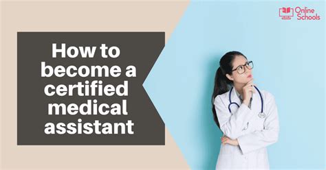 How to become a certified medical assistant. Sep 14, 2023 · Medical assistants can become certified, which often makes them more attractive to potential employers. The American Association of Medical Assistants issues the Certified Medical Assistant (CMA), which students can obtain after completing an accredited training program in South Carolina. 4 Is a formal education and/or training required? The ... 