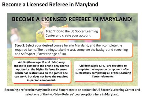 How to become a referee in maryland