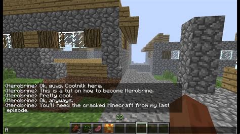 How to become herobrine in minecraft