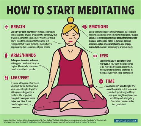 How to begin meditation. 16 Mar 2022 ... How to get started with meditation · Let your mind wander · Focus on your breath · Try a class or app · Choose a time that works for you... 