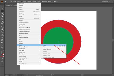 Create a blend with the Make Blend command. Select the objects you want to blend. Choose Object > Blend > Make. Note: By default, Illustrator calculates the optimum number of steps to create a smooth color transition. To control the number of steps or distance between steps, set blending options.. 