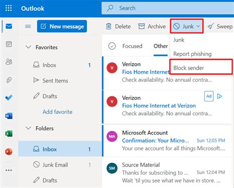 How to block emails on outlook mail. Tap an email whose sender you want to block. Doing so opens the email. 3. Tap ⋮. It's in the upper-right corner of the email, but not the screen itself. 4. Tap Block "Name". This option is at the bottom of the drop-down menu. Doing so sends any future emails from this address directly into your Spam folder. 