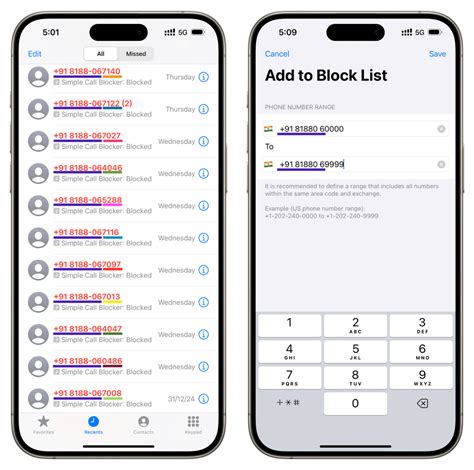 How to block phone numbers in iphone