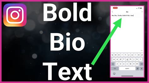 How to bold text in instagram bio