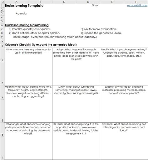How to brainstorm effectively and summarize results【Excel Template