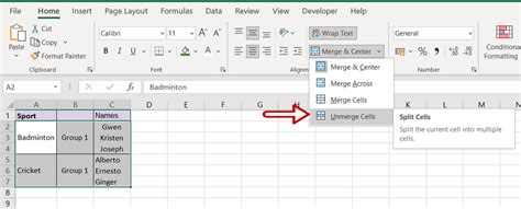 How to break rows in excel