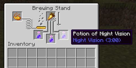 How to brew night vision in minecraft