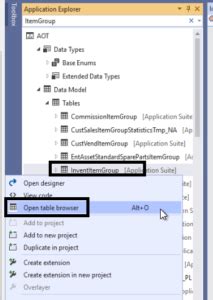 How to browse table in d365.  The D365 table browser can easily be opened using ...