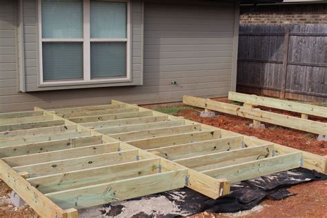 How to build a floating deck. A poured concrete footing is best for decks that require several layers of fortification due to a combination of the following factors: heavy components like outdoor bar areas and hot tubs, extra-large deck size, second-story decking, soft soil, and steep property slope. 3. Deck Block Footing. Source: Canva. 