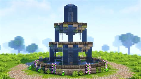 How to build a fountain in minecraft