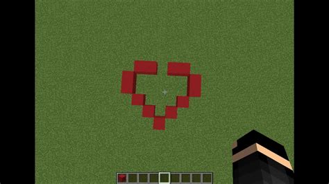 How to build a heart in minecraft