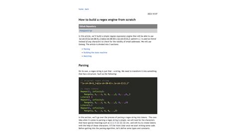 How to build a regex engine from scratch Online Playground