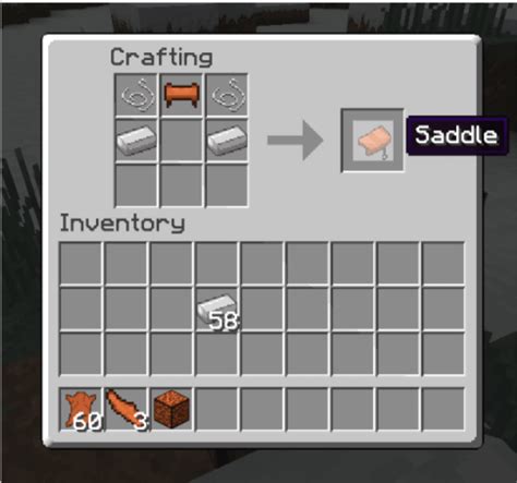How to build a saddle in minecraft