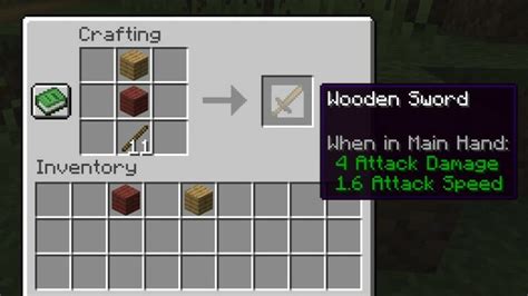 How to build a sword in minecraft