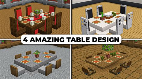 How to build a table minecraft