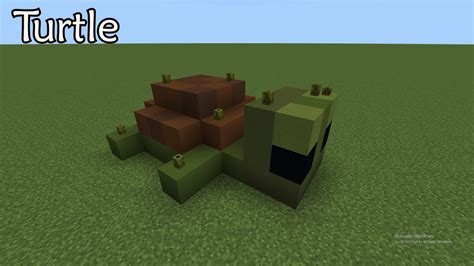How to build a turtle in minecraft