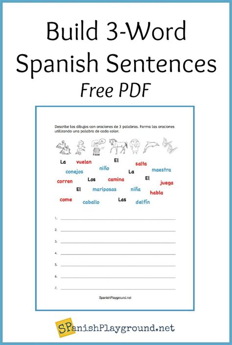 How to build sentences in spanish