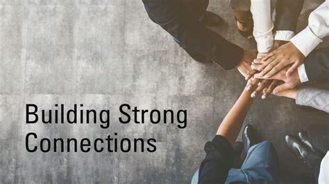 How to build strong connections