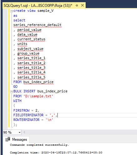 How to bulk insert in sql