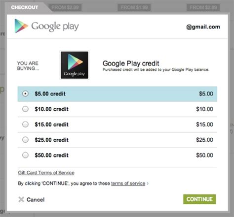 How to buy google play credit. Google Play gift cards can be used on the Google Play Store, the official app store for Android, to purchase apps, games, and more. To redeem, peel or gently scratch label and enter code in the Play Store app or play.google.com. Easy to use: With a Google Play gift card, you never have to worry about expiration dates or fees. 