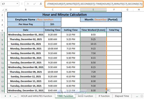 How to calculate Employees In time & Out Time Report in Excel How to
