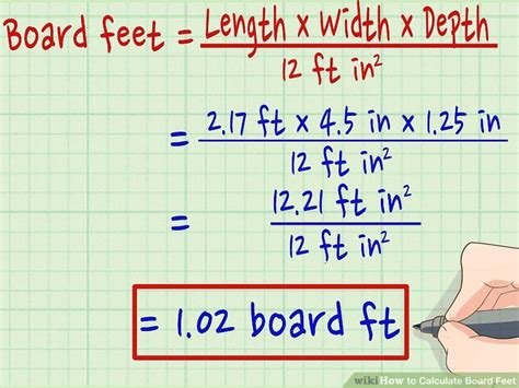How to calculate board feet in lumber