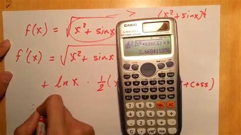 How to calculate differentiation in scientific calculator