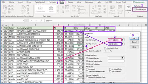 How to calculate multiple regression in excel