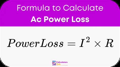 How to calculate power loss in watts