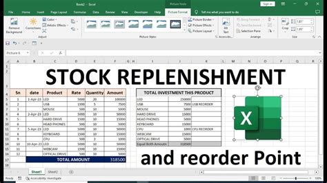 How to calculate reorder point in excel