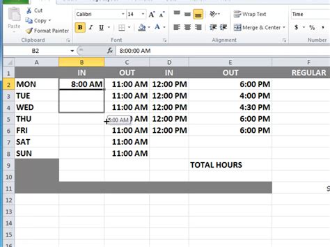 How to calculate time in excel sheet