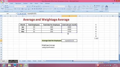 How to calculate weightage in excel