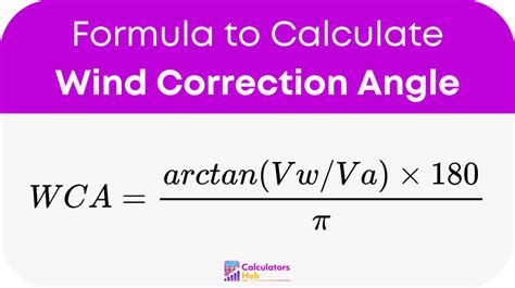How to calculate wind correction angle in flight