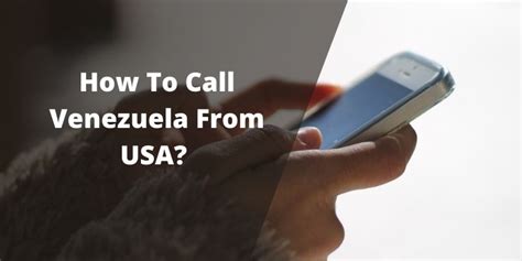 How to call Venezuela from the USA & Canada: