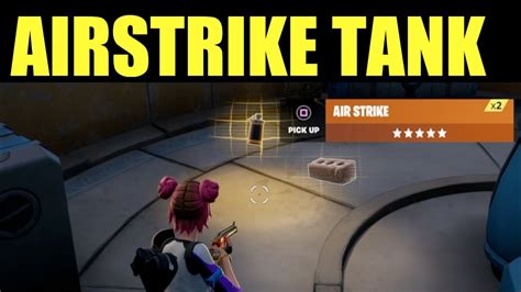 How to call in an Air Strike on a tank in Fortnite 