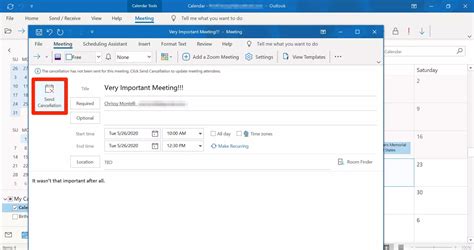 How to cancel a meeting in Microsoft Outlook on a PC or Mac computer