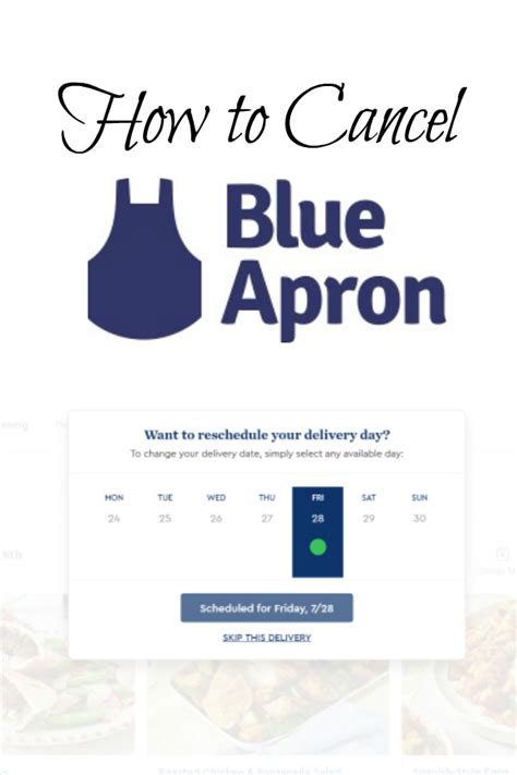 How to cancel blue apron. Redeeming this offer results in the purchase of a continuous subscription for which you will automatically receive weekly deliveries billed to your designated payment method until you cancel. Account Settings 