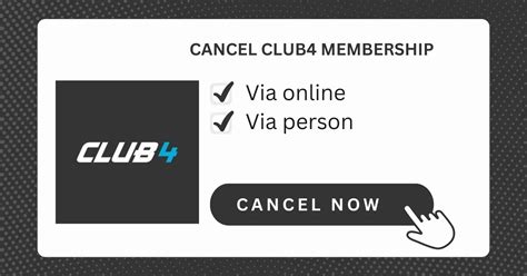Easily cancel your CLUB4 membership with our step-by-s