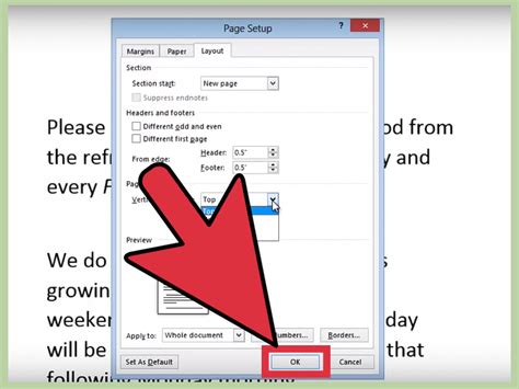 How to center text in word
