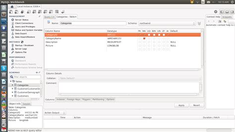 How to change (update) column name in table using mysql workbench